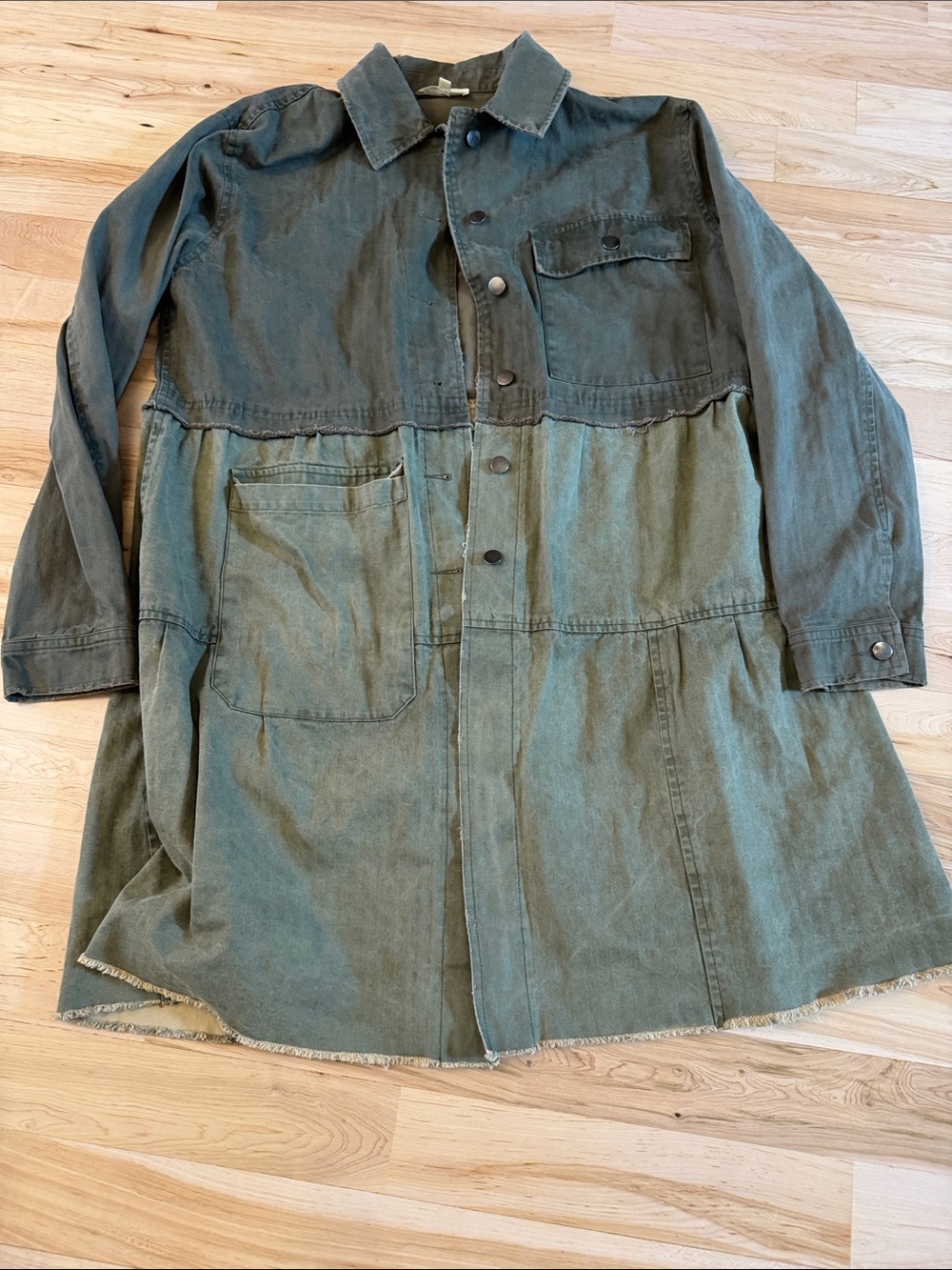 Military Inspired Utility Tiered 100% Cotton Jacket-1X